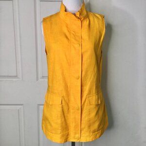New Peter Millar Womens Yellow Vest Size Small